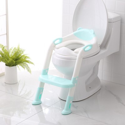 BabaMama baby toddler plastic potty chair training toilet trainer ladder seat with handle